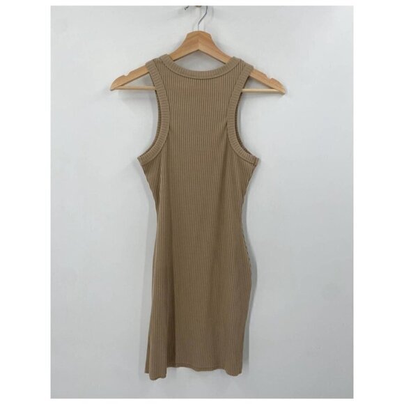 Beige Botany Tan Ribbed Bodycon Dress - Medium - Picture 5 of 5